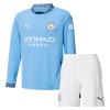 Conjunto (Camiseta+Pantalón Corto) Manga Larga Manchester City Primera Equipación 2024-25 - Niño
